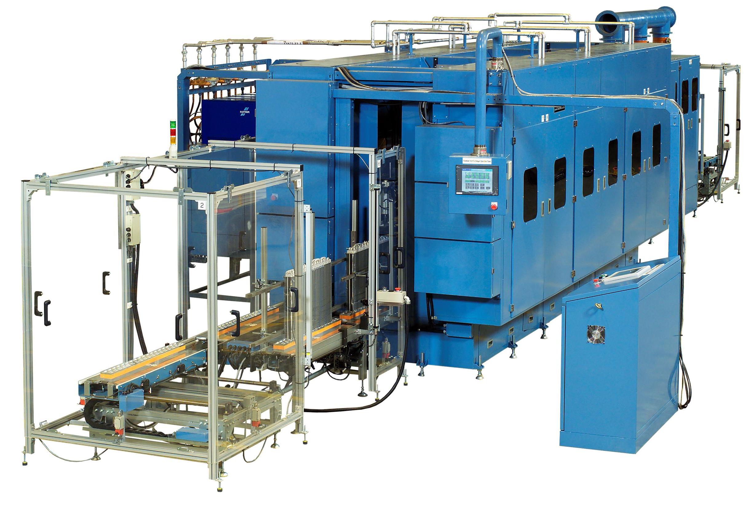 Freeflow or indexing conveyor brazer for Al or Cu return bend brazing